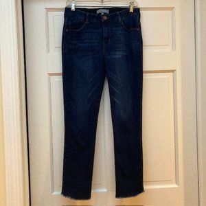 Wit and Wisdom Raw edge dark wash ankle crop blue jeans size 4